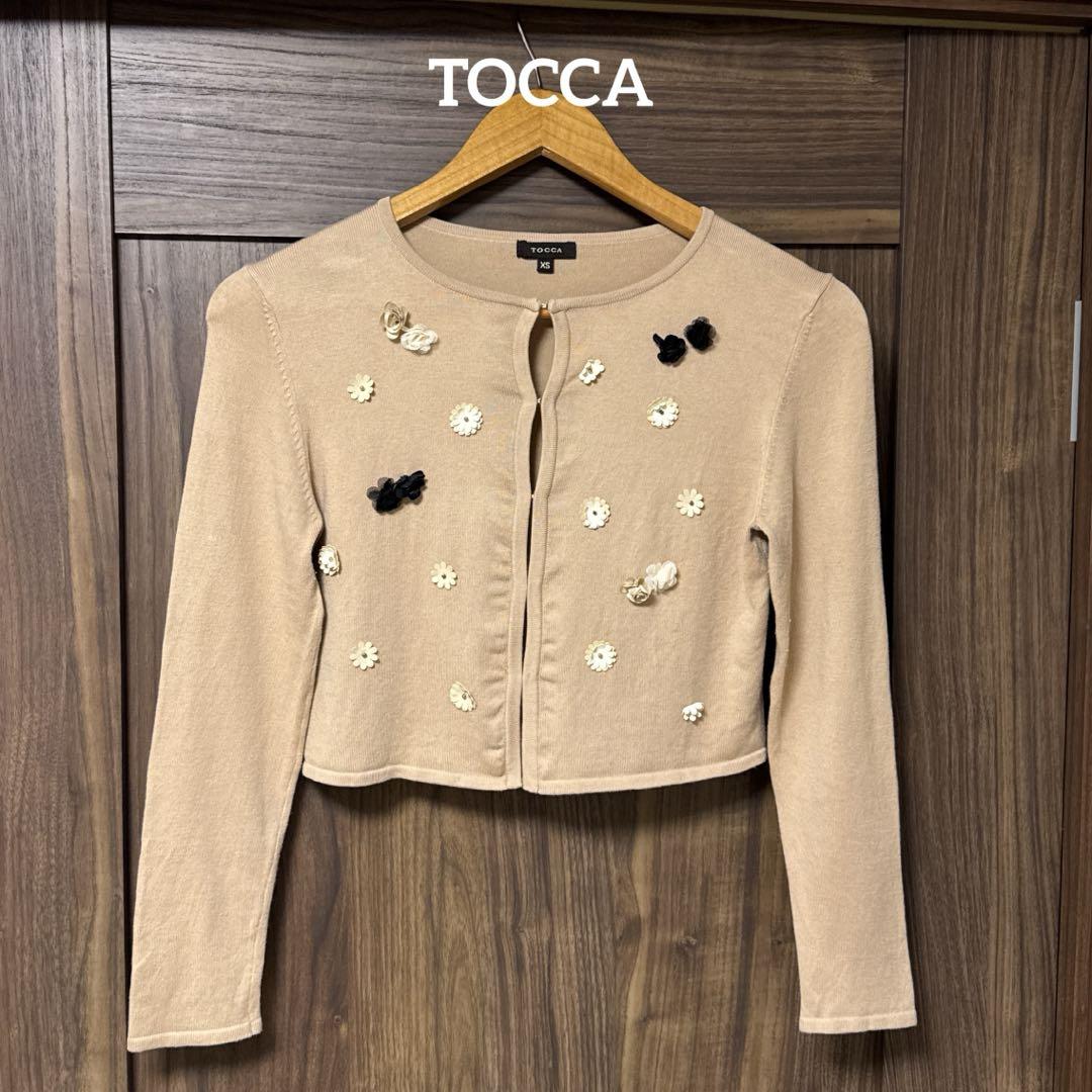 1度着用のみ美品】 TOCCA(トッカ) カーディガン 花モチーフ バイ