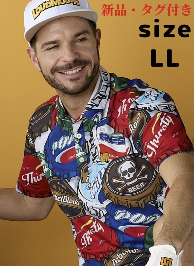LOUDMOUTH ラウドマウス　ゴルフ ポロシャツ　レトロクラウン　LL 新品