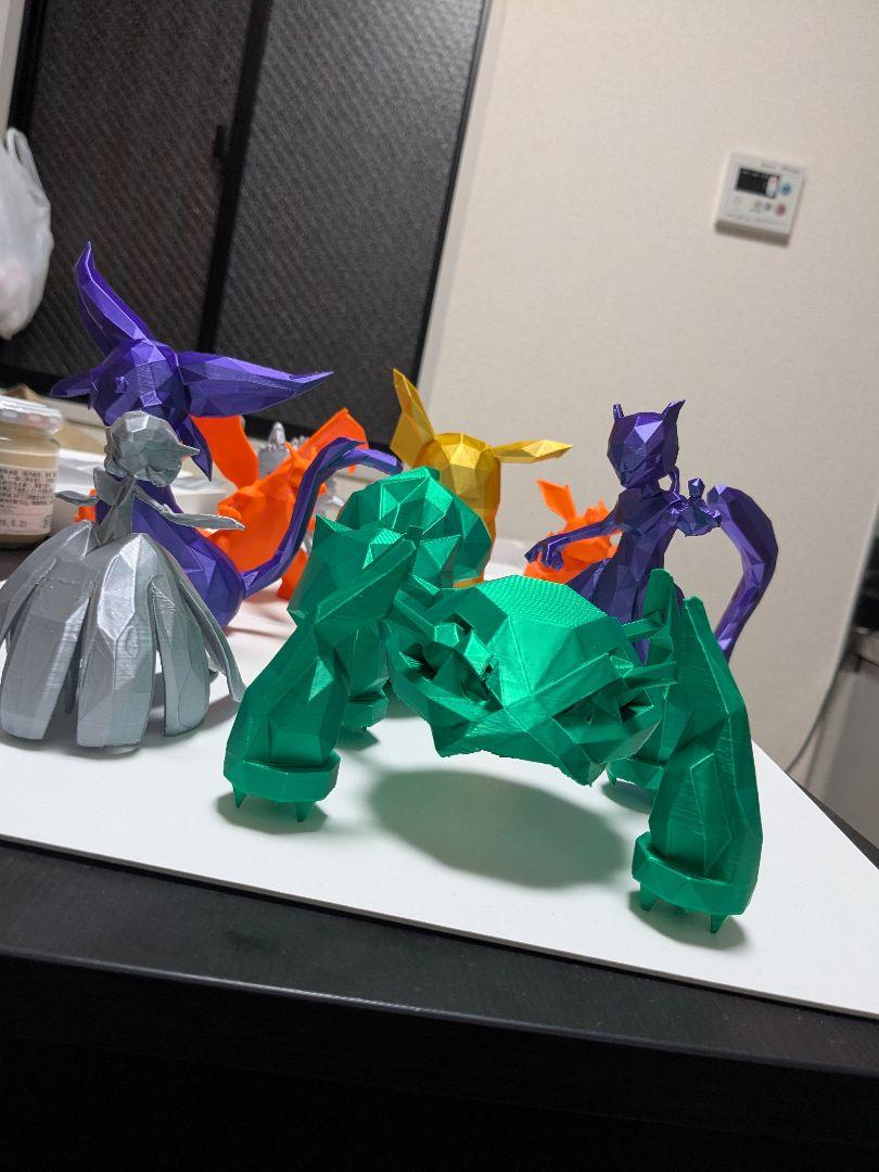 【見ていって！】ポケモン風　　ローポリフィギュアセット