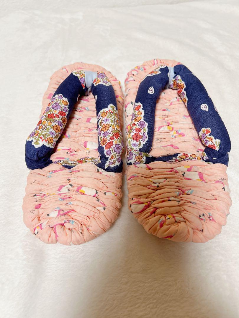 エコ布ぞうり ハンドメイド ピンク 23.5～24cm