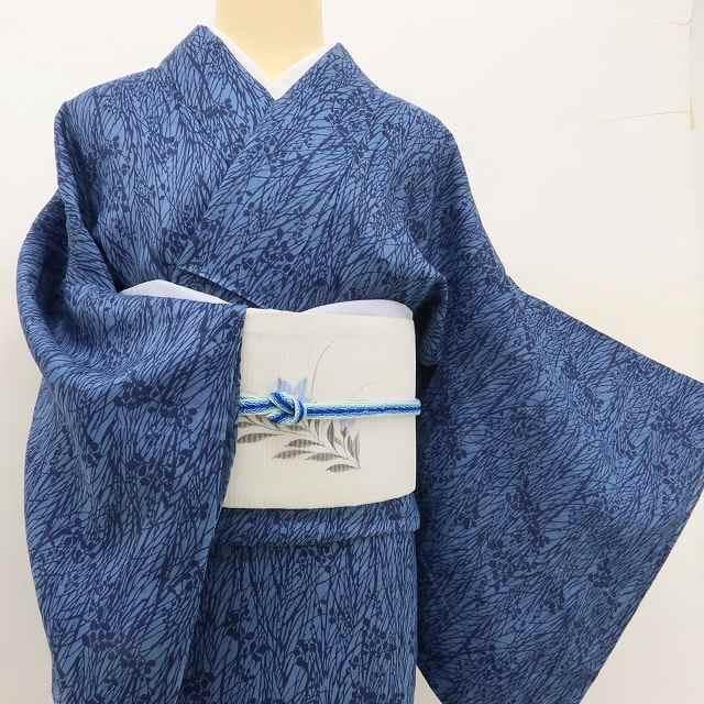 綿交織 洗える夏着物“シルエットを預けて鼓動を打つ大人の夏”小紋 K-16