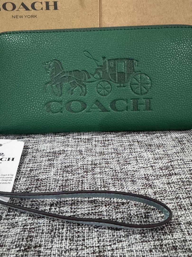 優先の方あり 新品 COACH グリーン長財布 レディース プレゼント