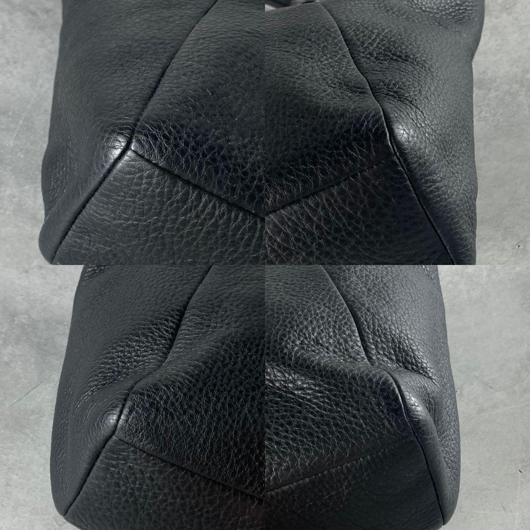 COACH ブラックレザー ショルダーバッグ 2way　ハンドバッグ　A4