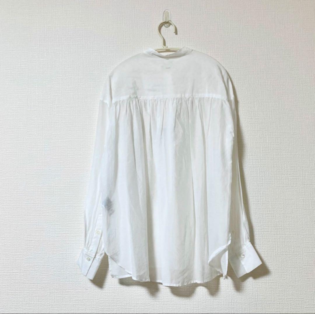 IENA/イエナ コットンシルクバックギャザーシャツ ホワイト 36 コットンシルクバックギャザーシャツ（シャツ／ブラウス）｜IENA