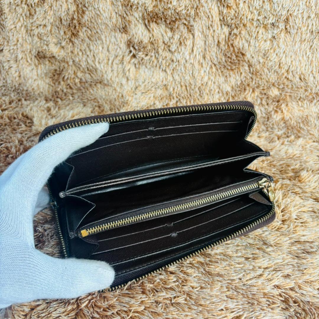 Louis Vuitton　ジッピーウォレット　ダミエ　長財布　ファスナー