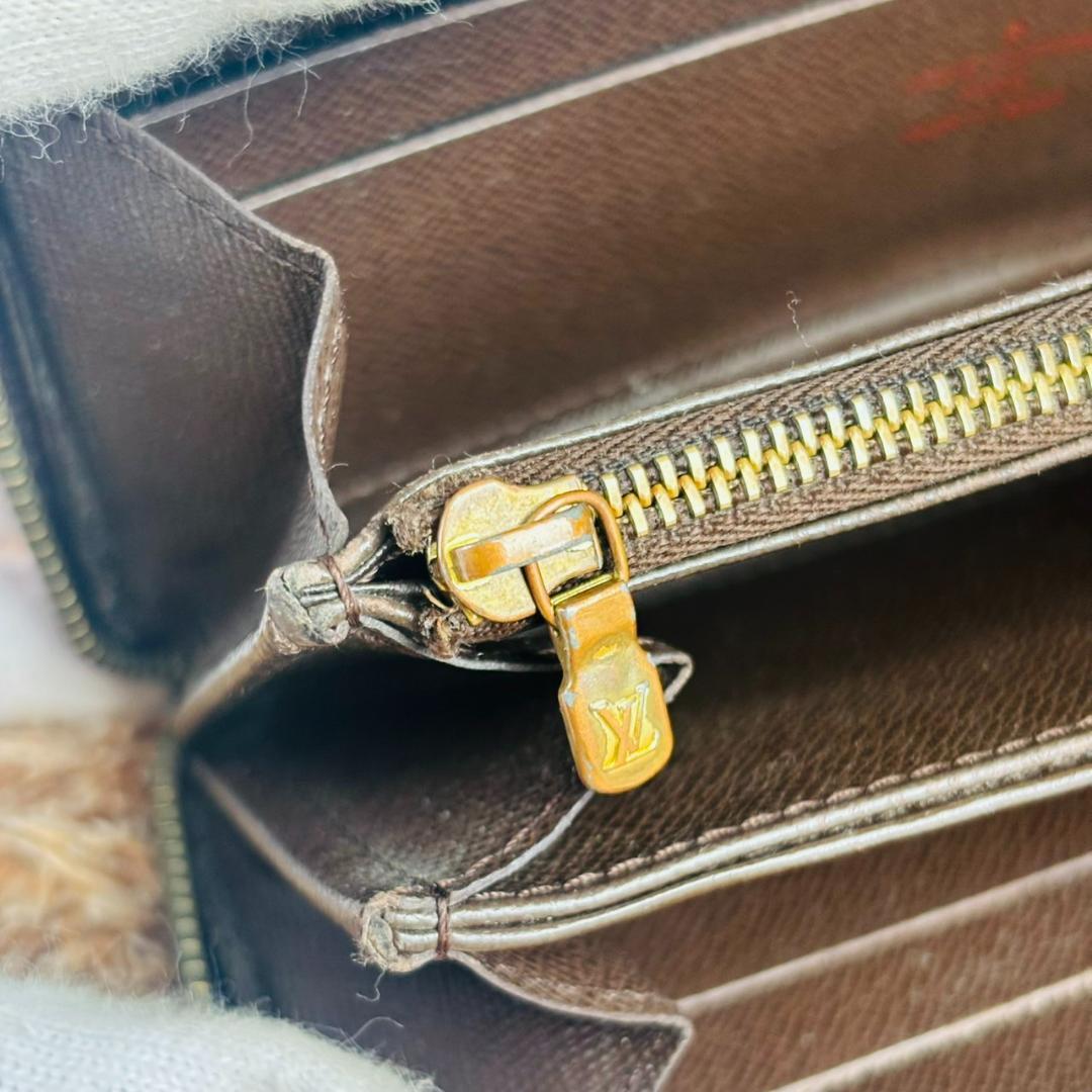 Louis Vuitton　ジッピーウォレット　ダミエ　長財布　ファスナー