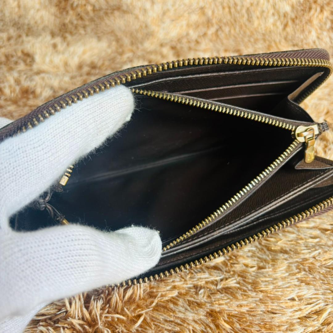 Louis Vuitton　ジッピーウォレット　ダミエ　長財布　ファスナー
