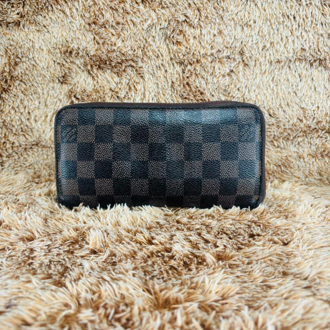 Louis Vuitton　ジッピーウォレット　ダミエ　長財布　ファスナー