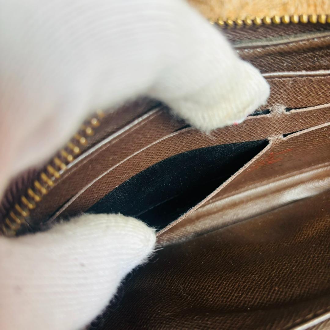 Louis Vuitton　ジッピーウォレット　ダミエ　長財布　ファスナー