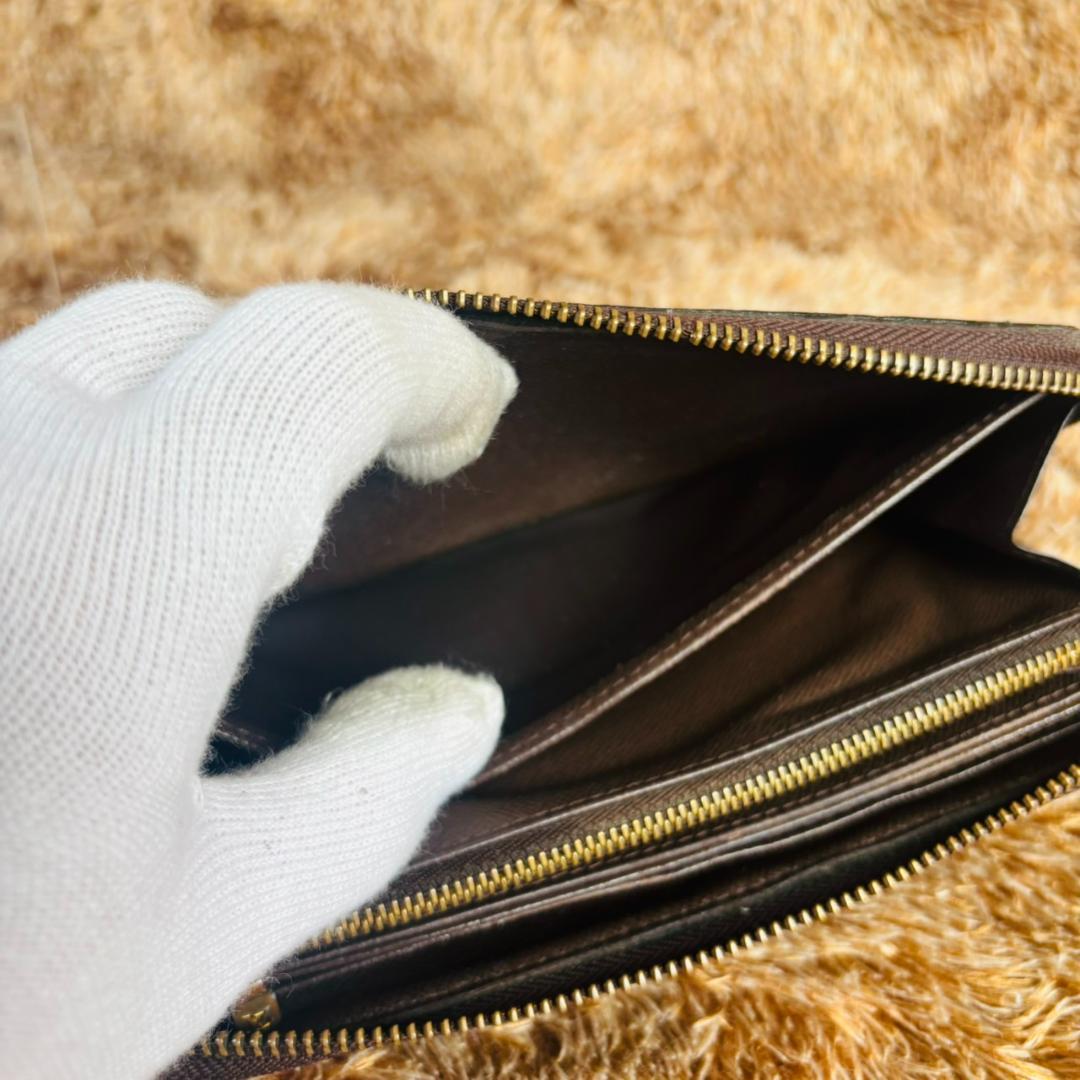 Louis Vuitton　ジッピーウォレット　ダミエ　長財布　ファスナー