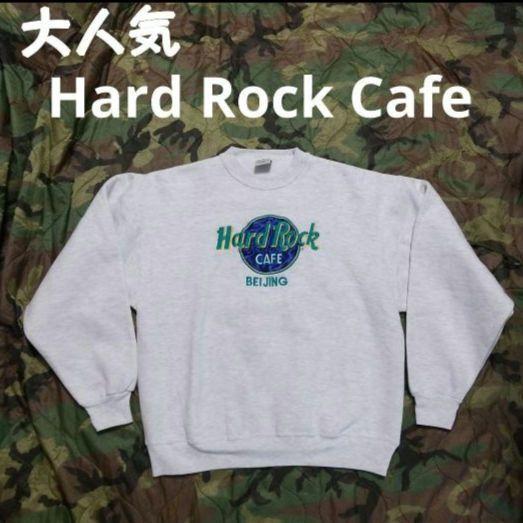 大人気 ハードロックカフェ 刺繍スウェット チャンピオン ヘインズ USA好きに