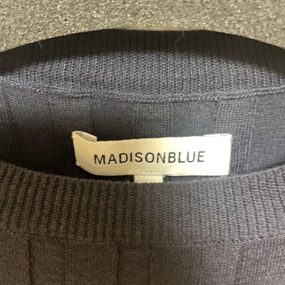 MADISONBLUE リブ編み 五分丈 コットンシルク トップス