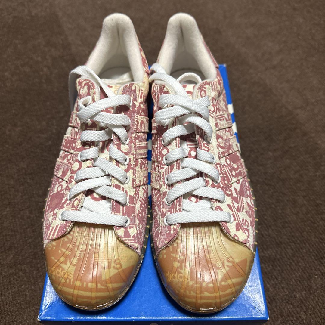 adidas SUPERSTAR CLR 42 ピンク/ベージュ