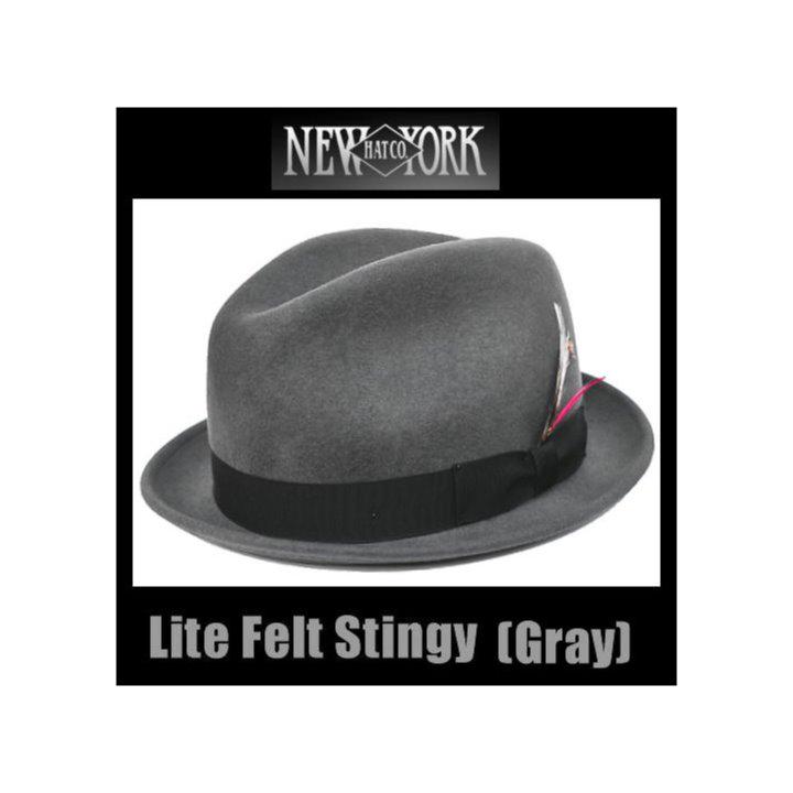 ★New York Hat ニューヨークハット Stingy グレイXL