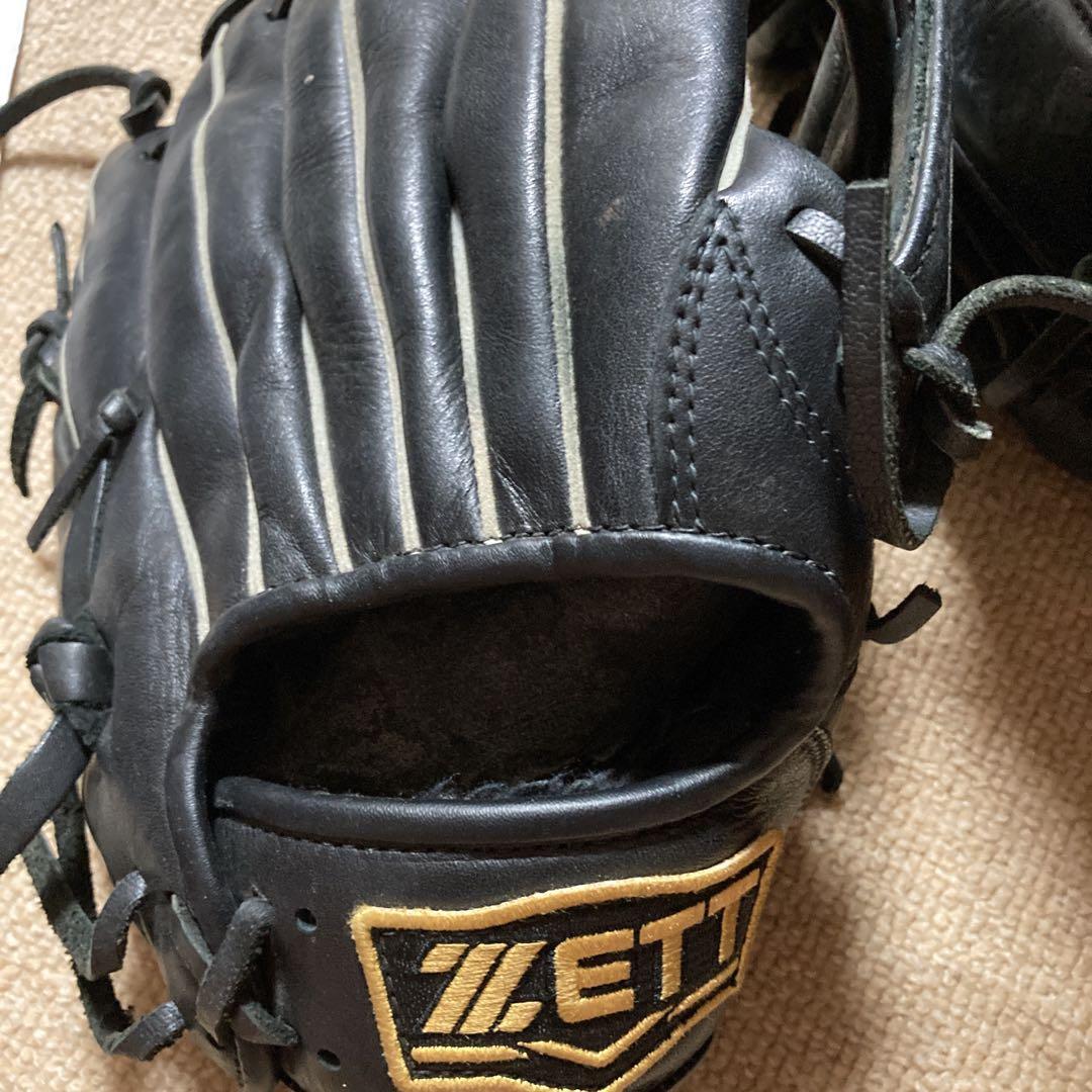 ZETT プロフェッショナルモデル 軟式グローブ 黒