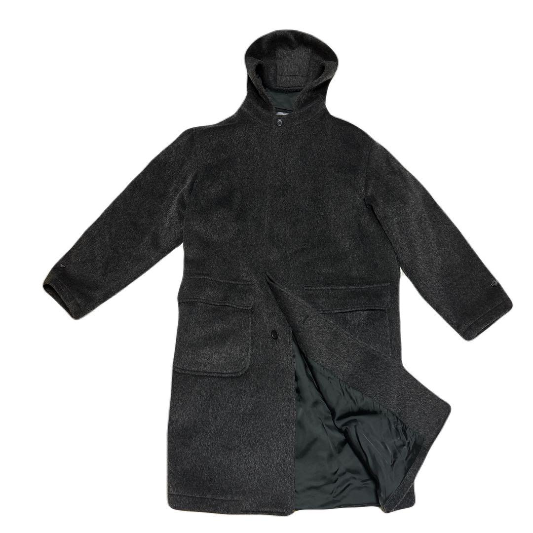 希少 Paul Smith ウールコート ダークグレー 裏地 紫 Lサイズ 美品 ポールスミス チェスターコート ダークグレー M ウール100