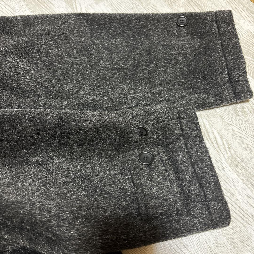 希少 Paul Smith ウールコート ダークグレー 裏地 紫 Lサイズ 美品 ポールスミス チェスターコート ダークグレー M ウール100