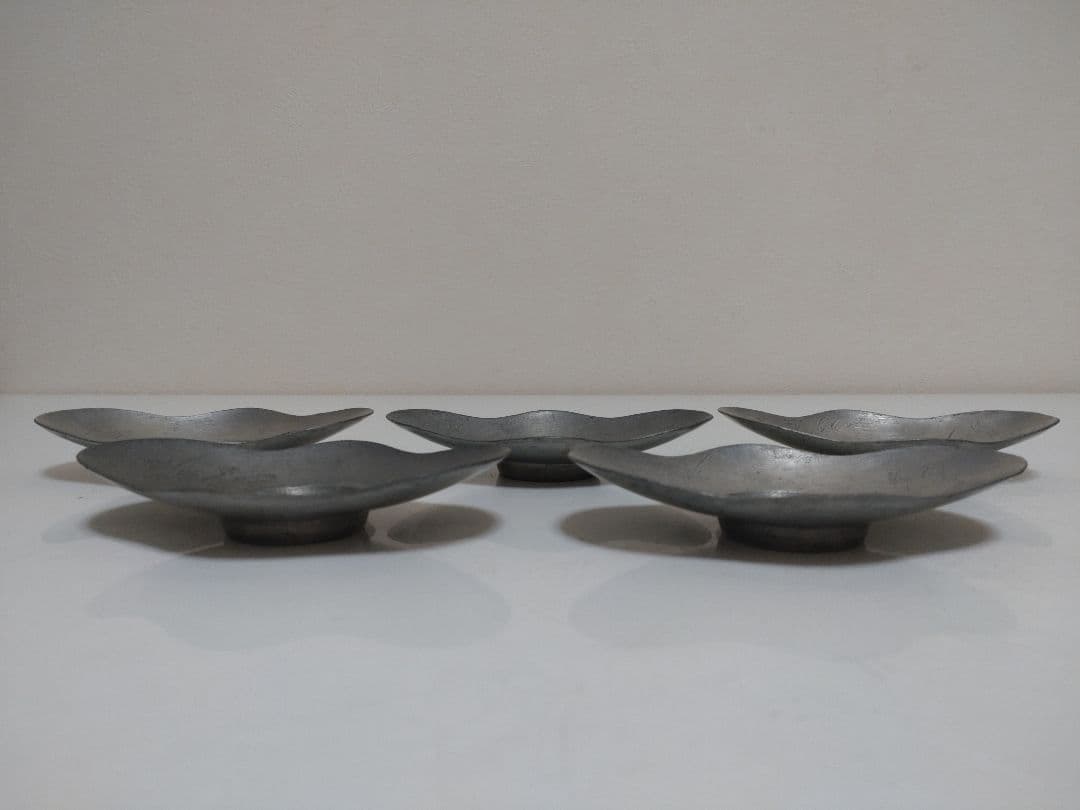 沈存周 茶托五客 中国銘 煎茶道具 沈存周 茶托五客 中国銘 煎茶道具