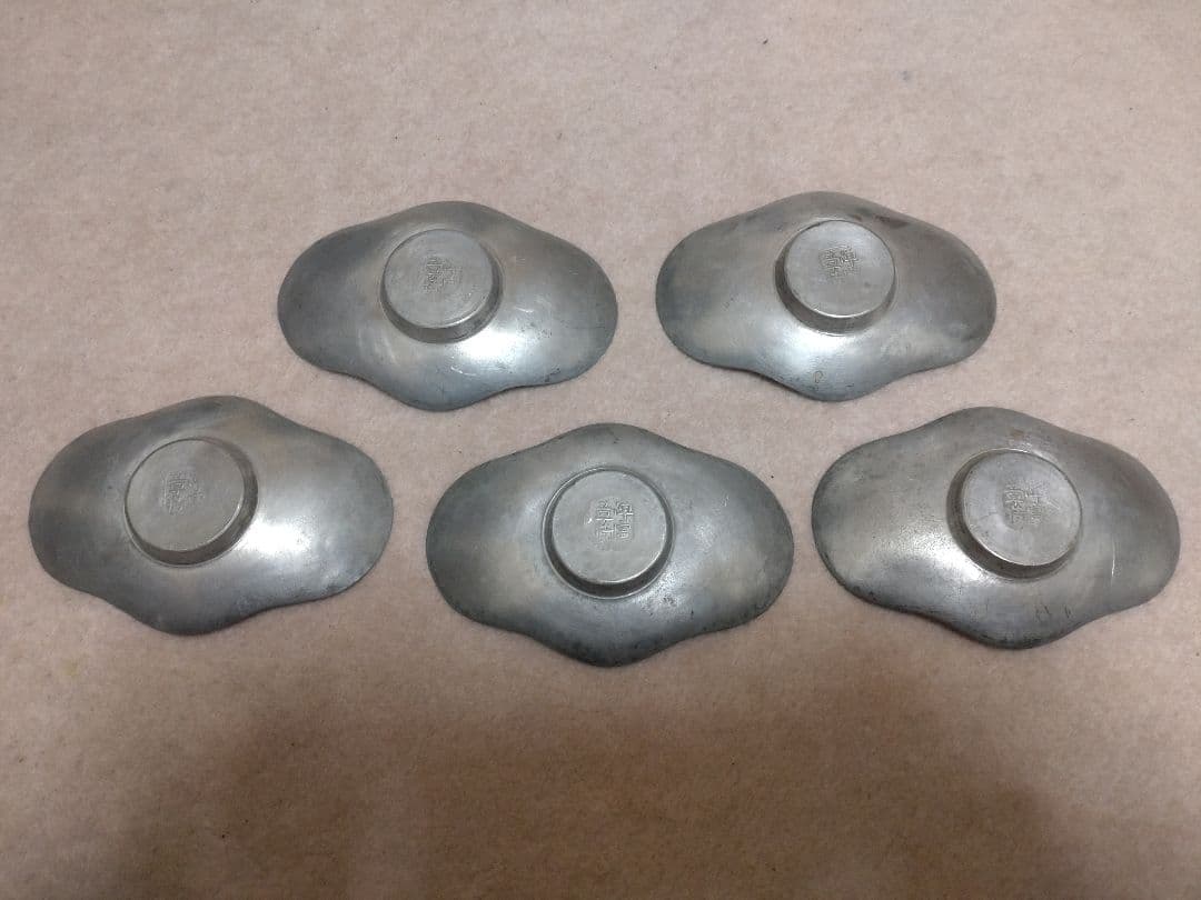 沈存周 茶托五客 中国銘 煎茶道具 沈存周 茶托五客 中国銘 煎茶道具