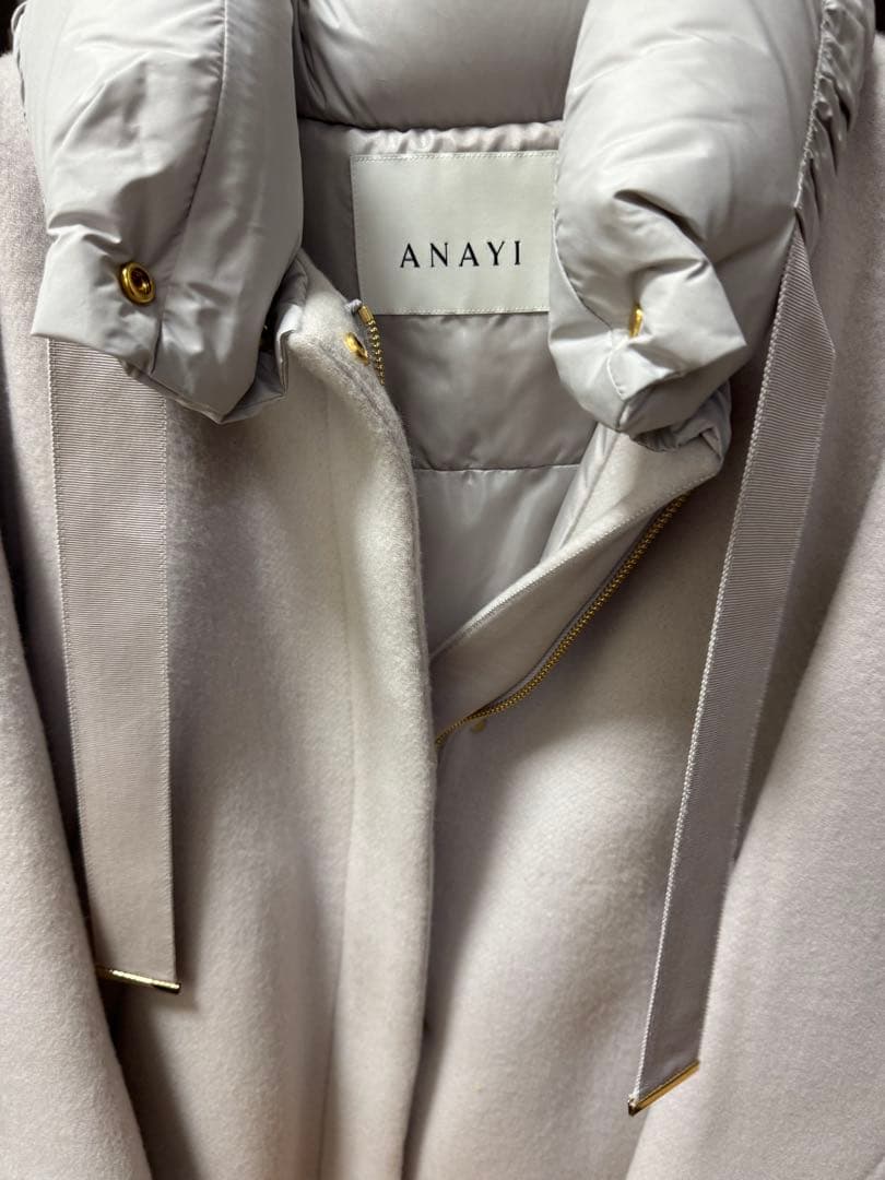 ANAYI ウール切り替えダウンショートコート 新品未使用 ANAYI ウール切り替えダウンショートコート 新品未使用