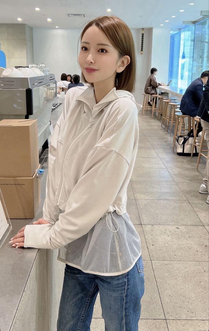 遮光パーカー　メッシュパーツ付きグレージュ しいちゃん 新品未開封 正規品 しいちゃん遮光パーカー メッシュ付き