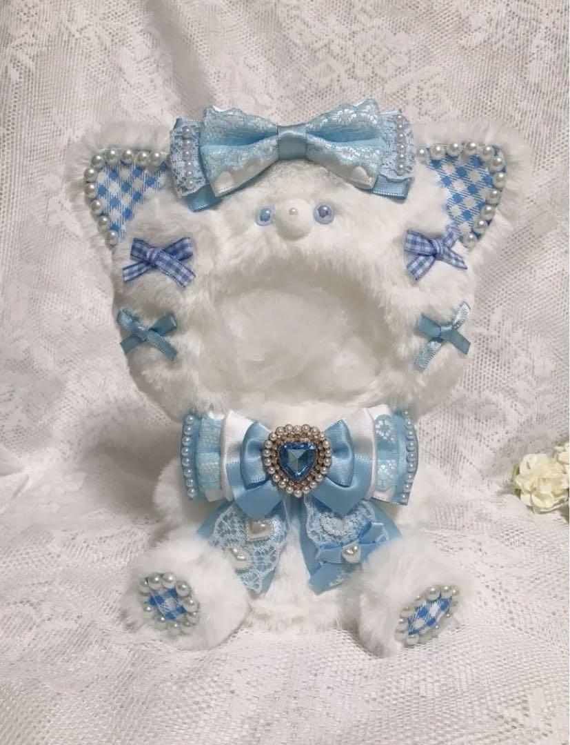 おすわり♥ぬい服♥着ぐるみ♥16cm♥ねこ♥バックチャーム付き♥Y30 着ぐるみ ぬい服 おすわり ねこ 16cm サイズ ピンク - Cuddly