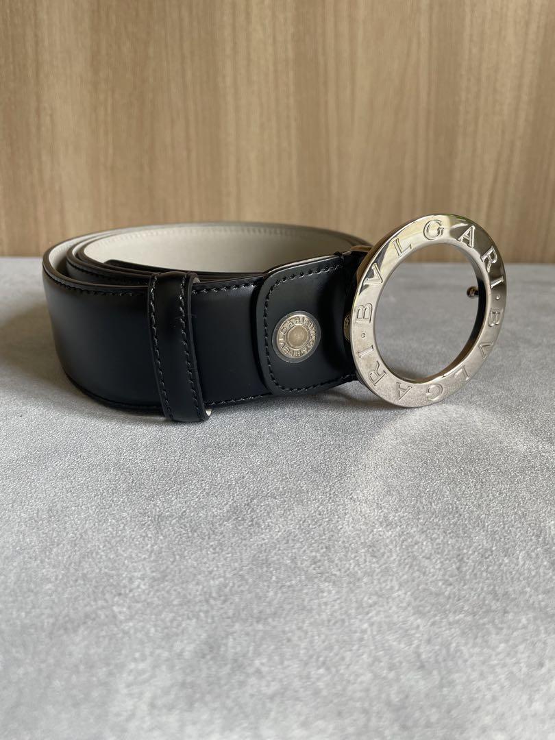 QUO ◆ BVLGARI　ビーゼロワン ロゴマニアベルト　　中古品 美品 BVLGARI ベルト ビーゼロワン サークルロゴ ブラック