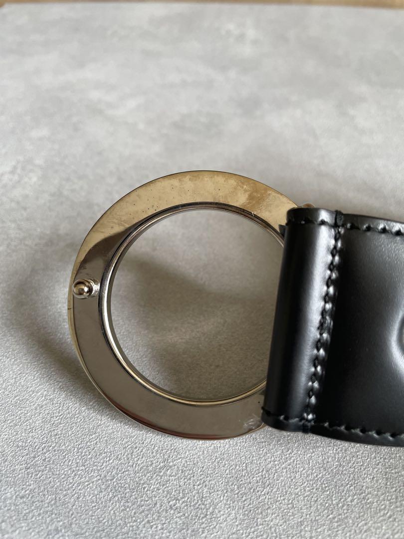QUO ◆ BVLGARI　ビーゼロワン ロゴマニアベルト　　中古品 美品 BVLGARI ベルト ビーゼロワン サークルロゴ ブラック
