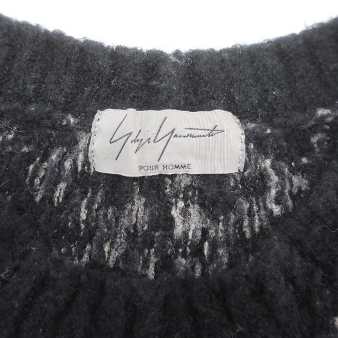 美品 Yohji Yamamoto POUR HOMME ウール ニットセーター