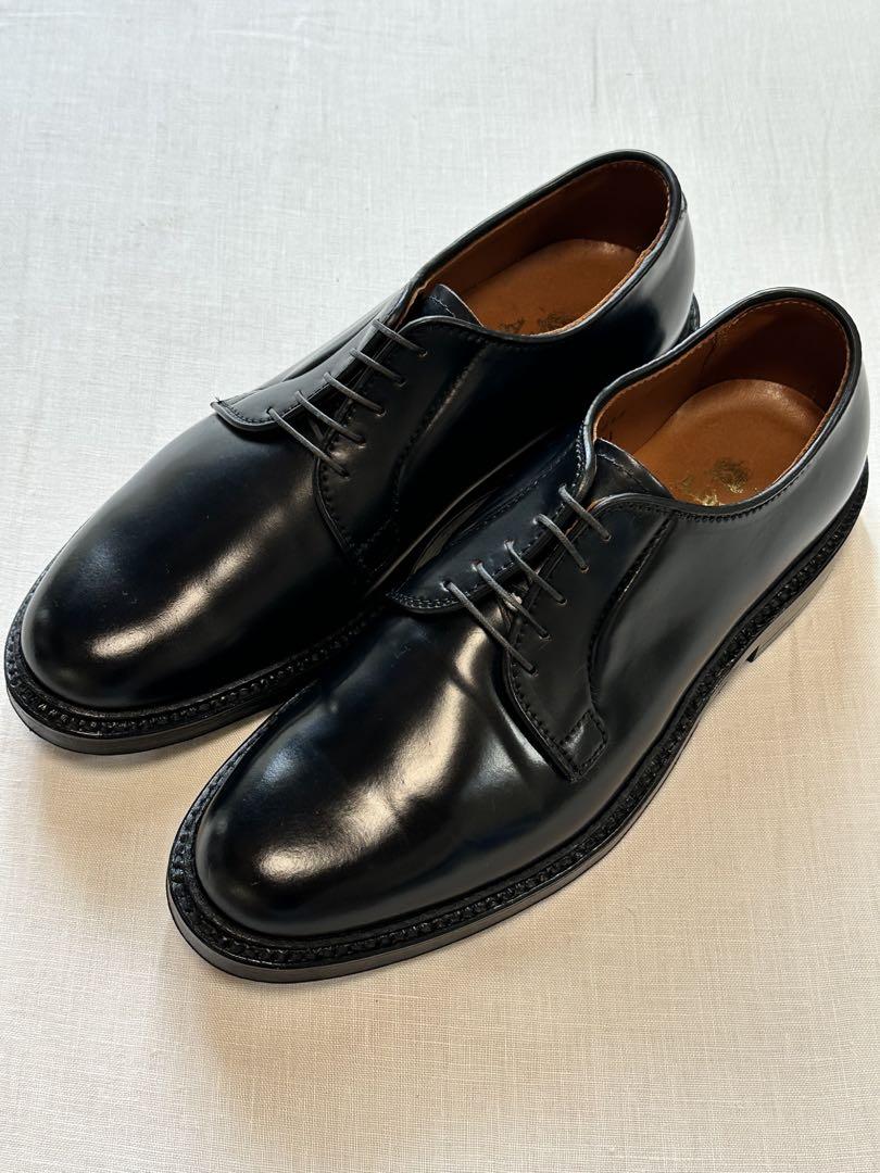 【新品未使用品】ALDEN 9901オールデンブラックコードバンプレーントゥ6h 新品未使用品】ALDEN 9901オールデンブラックコードバンプレーン