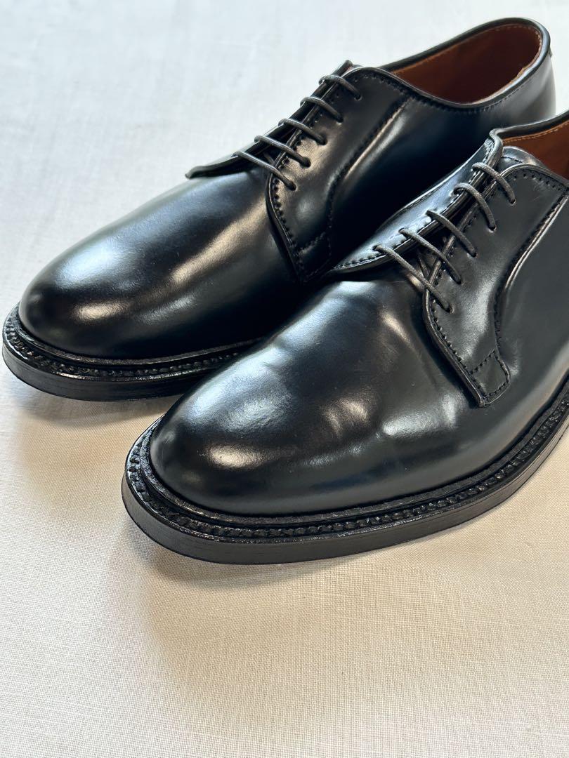 【新品未使用品】ALDEN 9901オールデンブラックコードバンプレーントゥ6h