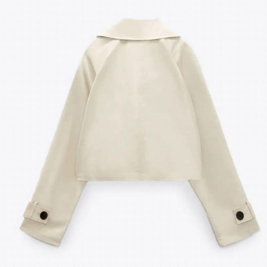ZARA クロップド ダブルブレスト ウールブレンド コート
