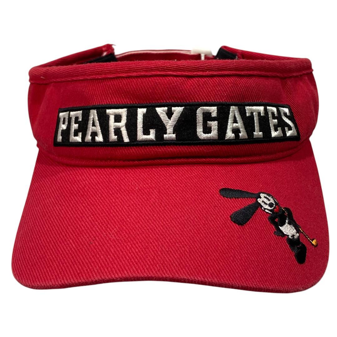 ディズニー×PEARLY GATES パーリーゲイツ サンバイザー レッド