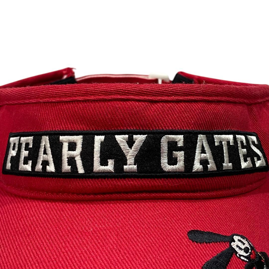 ディズニー×PEARLY GATES パーリーゲイツ サンバイザー レッド
