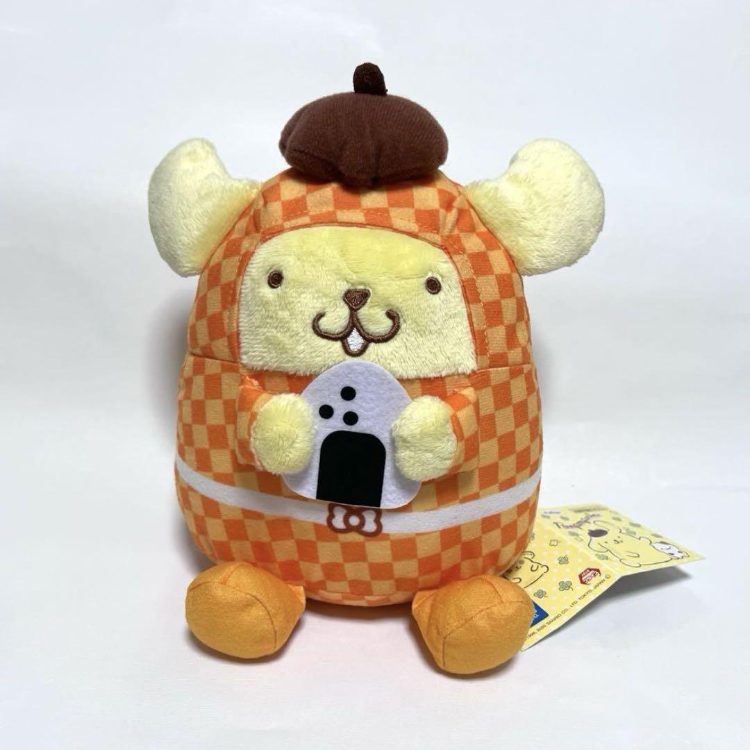 【 サンリオ 】忍者むにゅぐるみ「 ベジタブル忍者 / ぽむぽむぷりん 」 ◇未使用美品 ポムポムプリン OH!NINJA ぬいぐるみ Sanrio 忍者