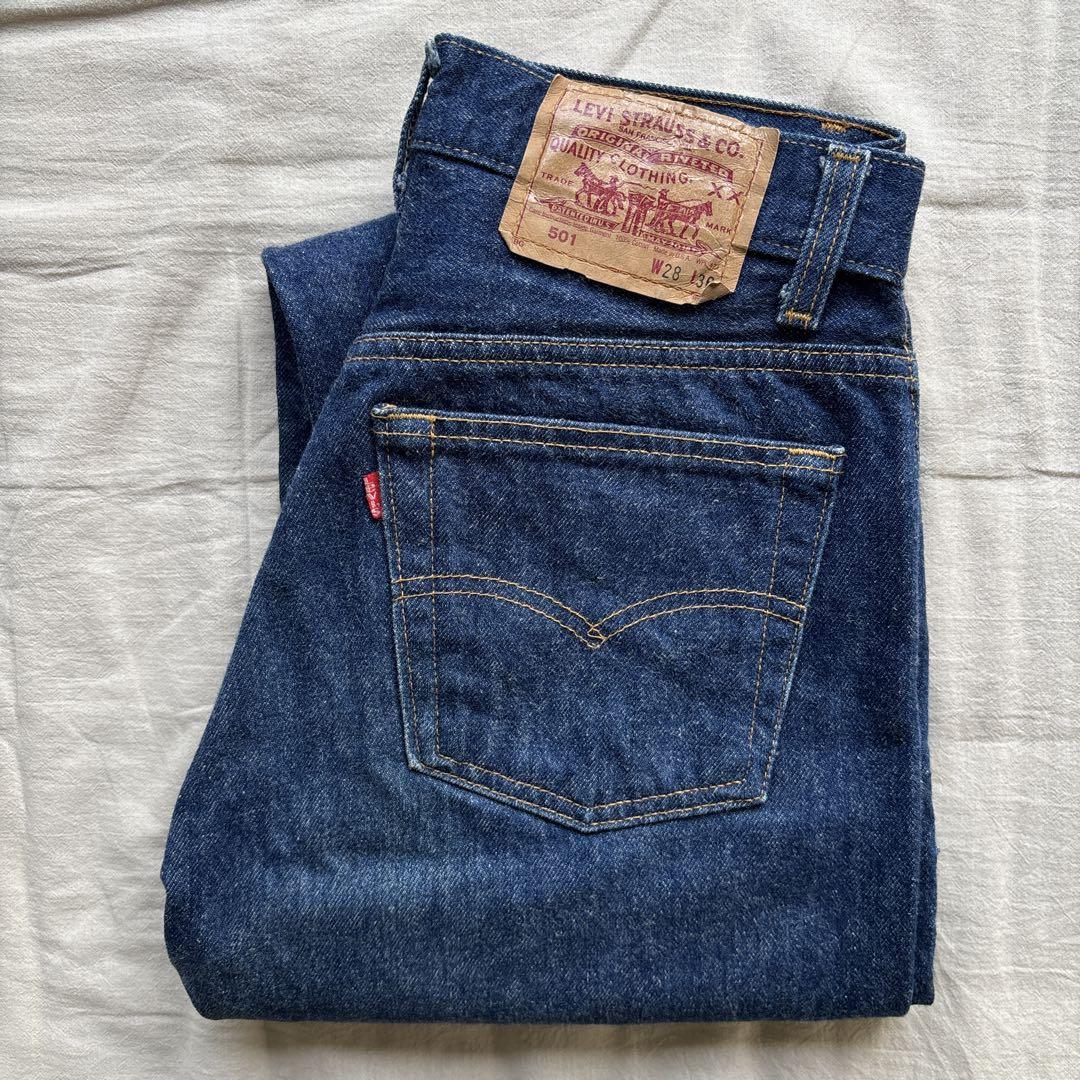 【USA製】90s LEVI’S 501 濃紺 バキバキ ミントコンディション