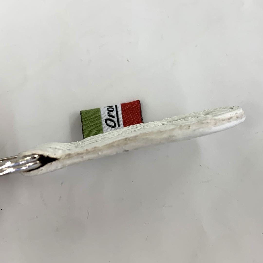 JAJB07-3 オロビアンコ ロゴ レザー キーリング 保存袋つき 新品未使用