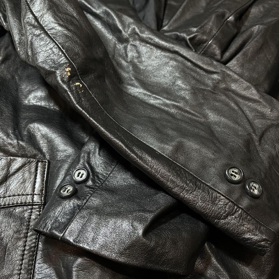 00´s vintage レザージャケット 牛革 グランジ y2k パンク 古着