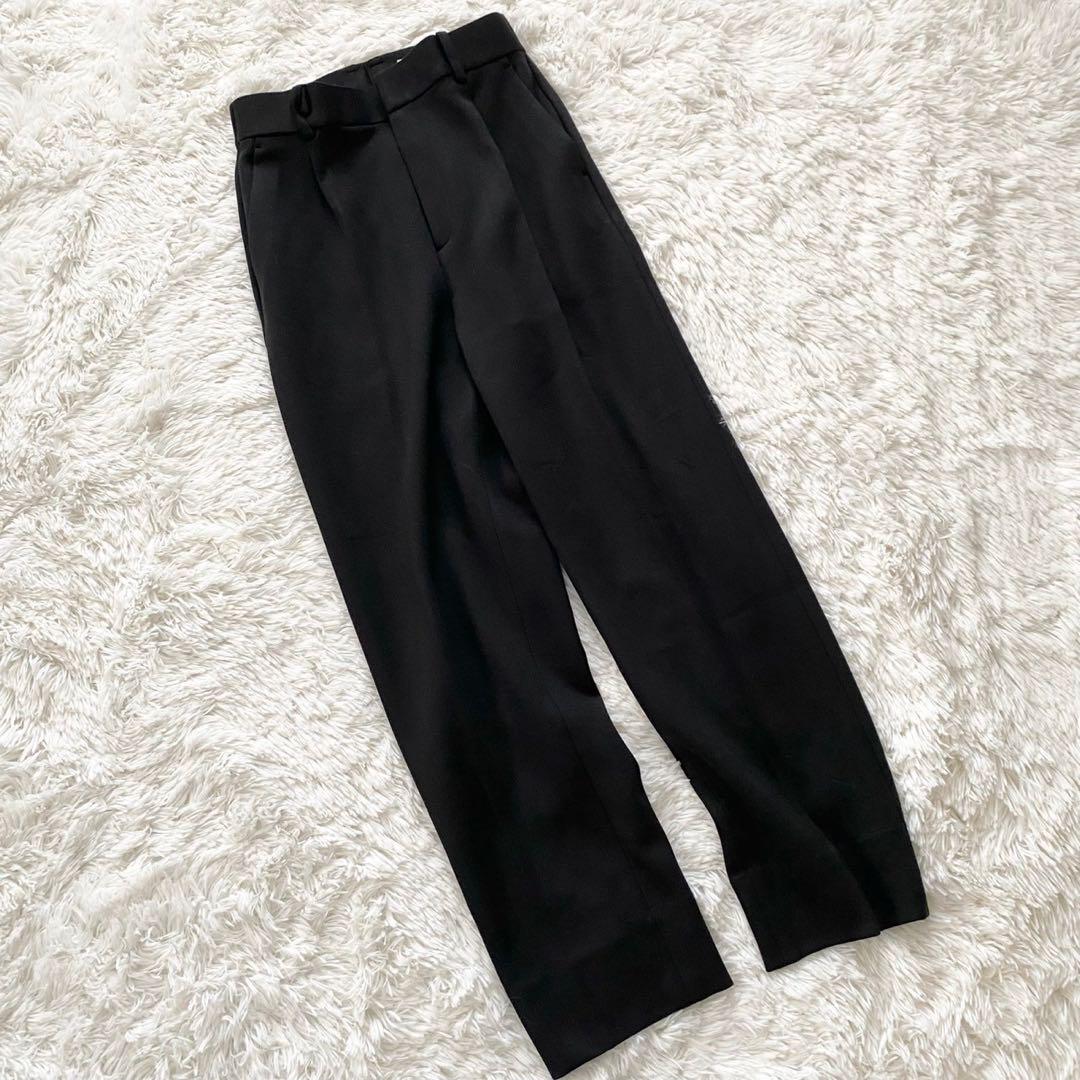 スーツセレクト セットアップ パンツ ノーカラー ブラック 7号