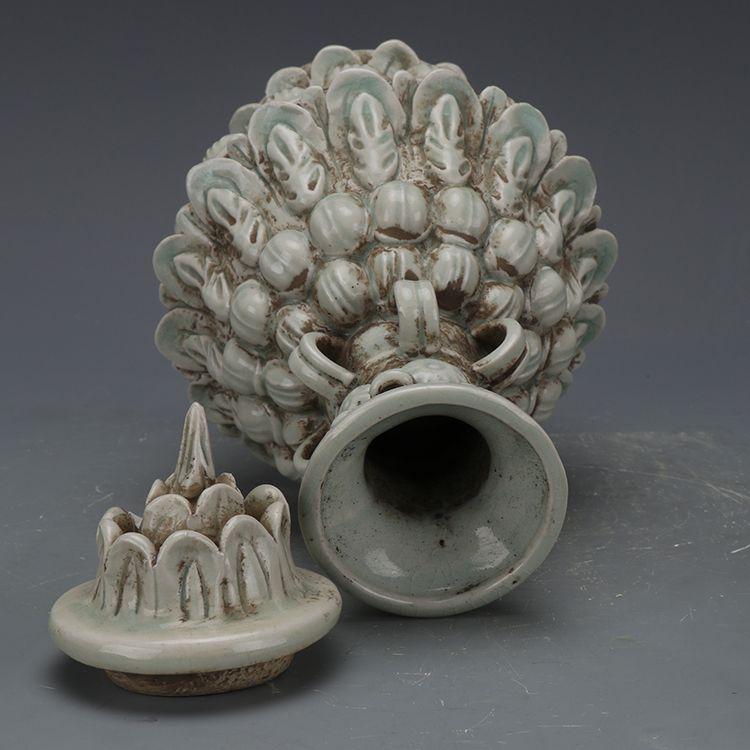 宋湖田窯彫刻嬰戯磁器枕 景徳鎮 陶磁器 装飾品 現代工芸品 美術