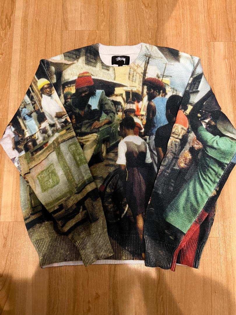 STUSSY PETER TOSH PRINT SWEATER