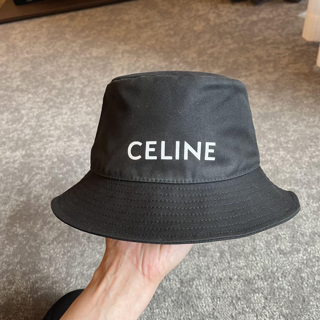 CELINE セリーヌ バケハ ブラック バケットハット Lサイズ