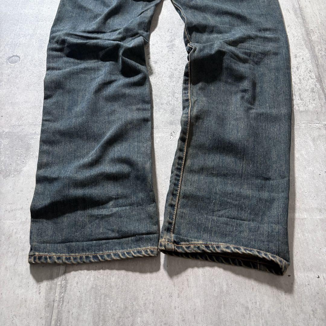 2000's wide denim pants y2k grunge fade - メルカリ