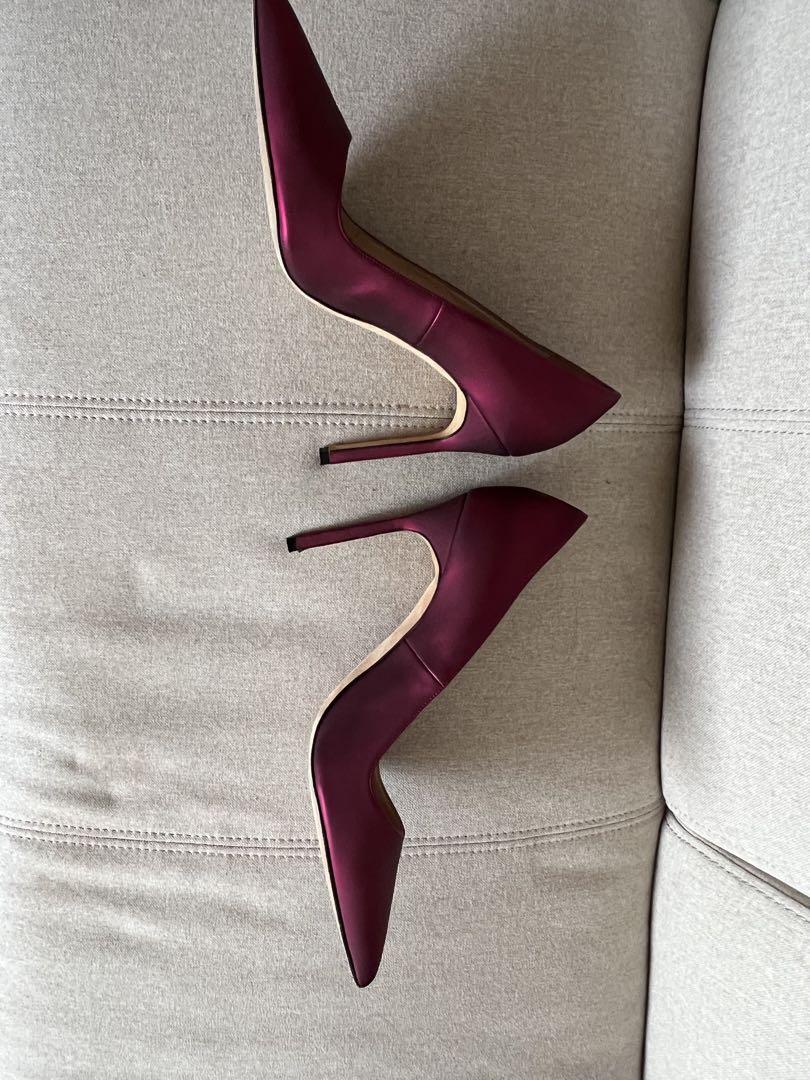 MANOLO BLAHNIK パンプス ワインレッド/ピンク 105mm