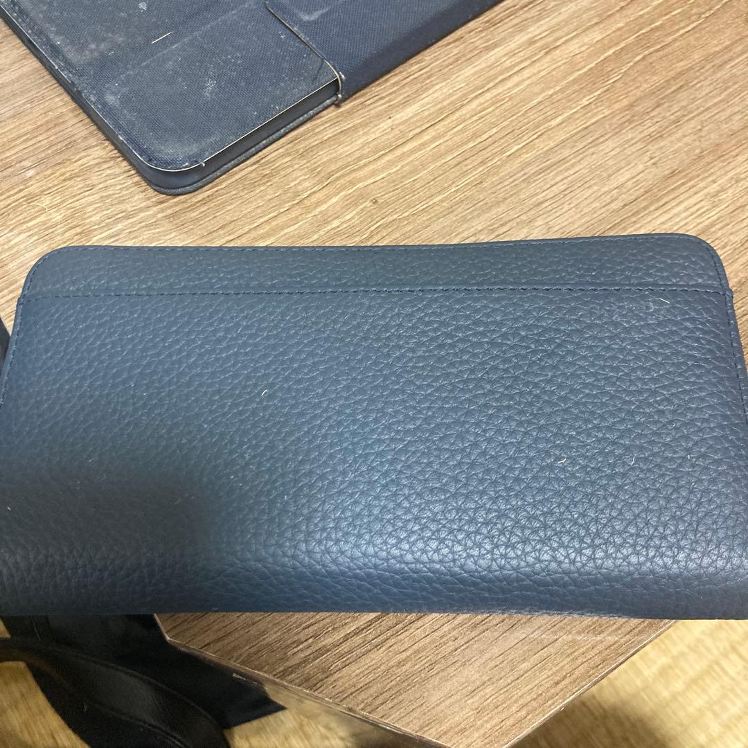 ネイビー レザー 長財布