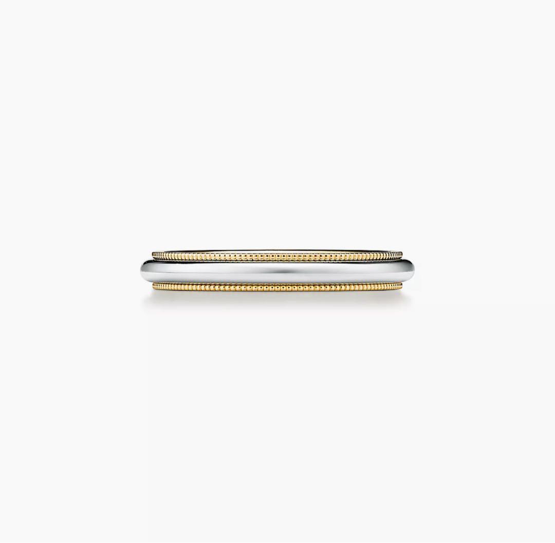 ティファニー TIFFANY リング ミルグレイン 750/Pt950