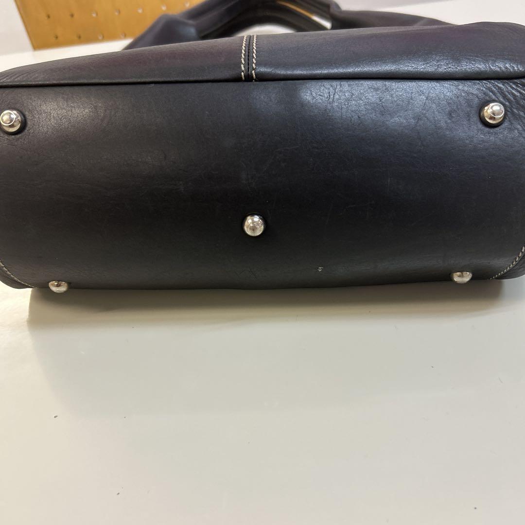 TOD'S 黒 レザーハンドバッグ
