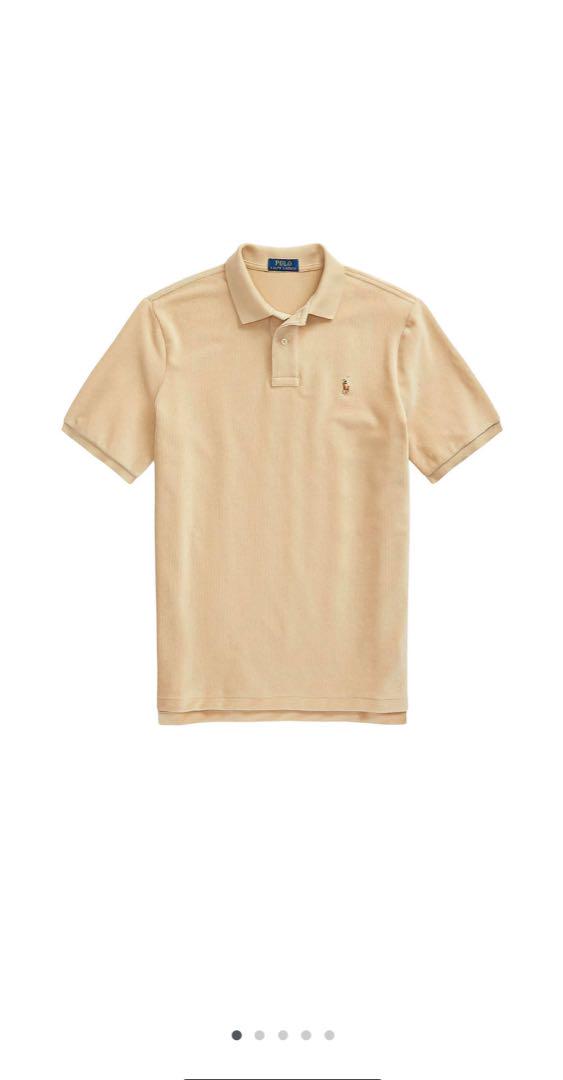 【国内配送】 Lauren Ralph Polo コーデュロイニット 半袖ポロシャツ ベージュ トップス