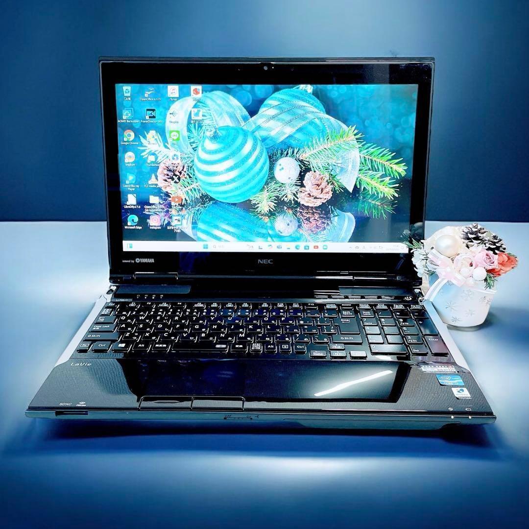 今だけ特別価格‼️Corei7タッチパネル✨️ブルーレイ黒ノートパソコンSSDカメラ 大人気タッチパネル‼️サクサク快適Corei7✨️ブルーレイSSD黒