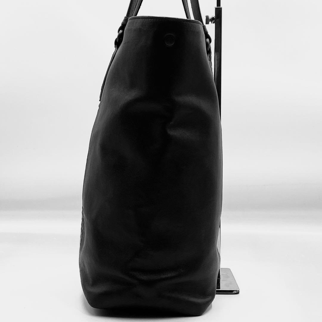 【美品】ボッテガヴェネタ ショルダーバッグ 2way イントレチャート ブラック